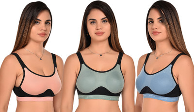 Yana Women Sports Non Padded Bra(Multicolor)