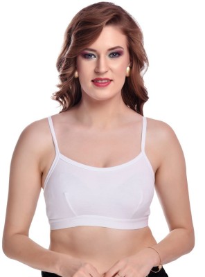 new blue eyes Sports bra Women Sports Non Padded Bra(White)