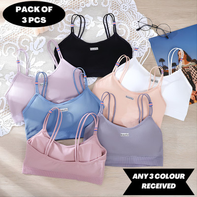 Texelllo Women T-Shirt Lightly Padded Bra(Multicolor)