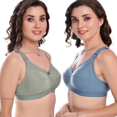 V 95 Jeenat bra Women Everyday Non Padded Bra(Blue, Green)