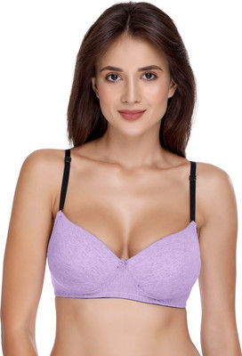 SONA SA-50 Women T-Shirt Lightly Padded Bra(Purple)