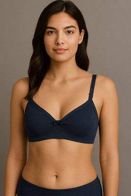 HERBLOURE Soft Pad Women Everyday Lightly Padded Bra(Dark Blue)