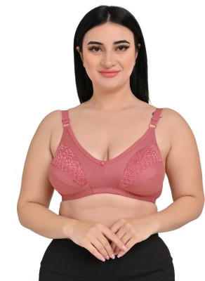 Piylu Non Padded Bra Women Full Coverage Non Padded Bra(Pink)