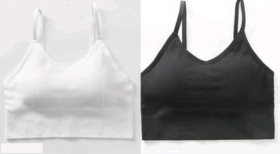 Vinbila Casual Self Design Women Black, White Top