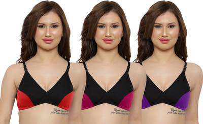 PIBU Vaish Bra Women Minimizer Non Padded Bra(Red, Pink, Purple)