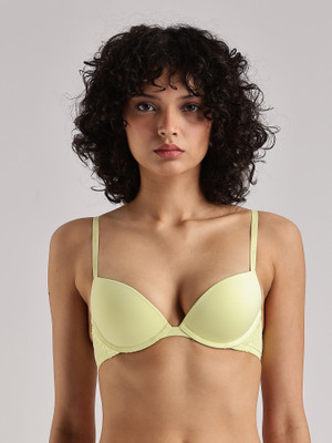 Calvin Klein Underwear Women Plunge Lightly Padded Bra(Yellow)
