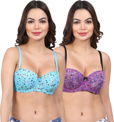 AMOUR SECRET Amour Secret Women's Underwired Lightly Padded Demi Cup T-Shirt Bra PDRK002 Women Everyday Lightly Padded Bra(Multicolor)