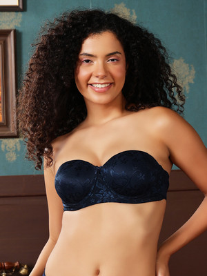Clovia Women Balconette Lightly Padded Bra(Blue)