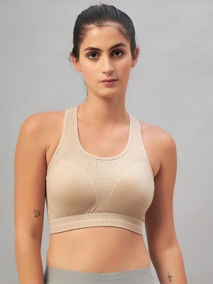 C9 Airwear Women Sports Lightly Padded Bra(Beige)