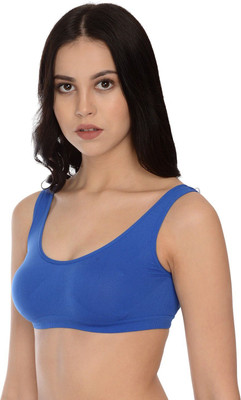 Anantafashion Women T-Shirt Lightly Padded Bra(Blue)
