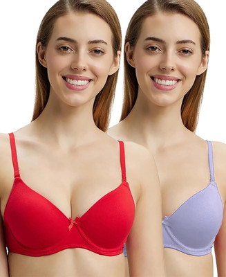 RAHA S.G Lingerie bra for women & girls Women Push-up Lightly Padded Bra(Grey, Red)