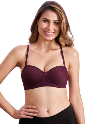 Maroon Women Balconette Lightly Padded Bra(Purple)