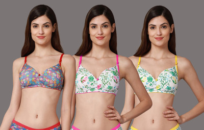 Beach Curve B_Riopd Bra Women Minimizer Lightly Padded Bra(Multicolor)