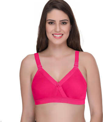 TheQualityStar WIDE STRAP BRA Women Everyday Non Padded Bra(Pink)