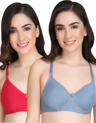 Liigne Women Full Coverage Lightly Padded Bra(Red)