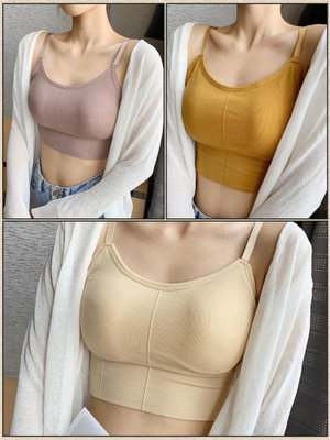 FASHOKART Women Everyday Lightly Padded Bra(Brown, Yellow, Beige)