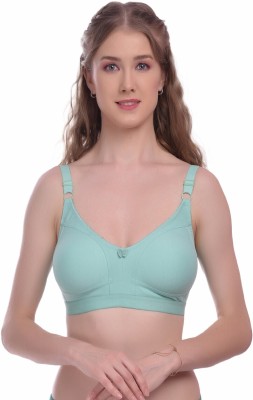 elina Full Coverage Bra for Women – Premium Quality with Unique Style and Comfort Women T-Shirt Non Padded Bra(Light Green)