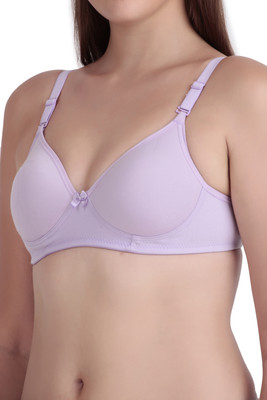 Piylu Comfortable Women Full Coverage Lightly Padded Bra(Blue)