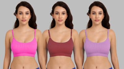 aamarsh B_Goma Bra Women Minimizer Non Padded Bra(Pink, Maroon, Purple)