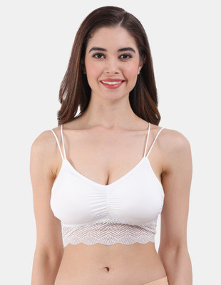AMOUR SECRET Women Bralette Lightly Padded Bra(White)