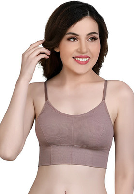 VOZVIE Imported 64.6 Women Cami Bra Lightly Padded Bra(Purple)