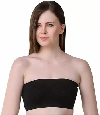 HouseOfCommon Women T-Shirt Non Padded Bra(Black)