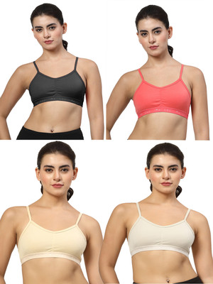 LILY stropsyliad Women Sports Non Padded Bra(Black, Pink, Beige, White)