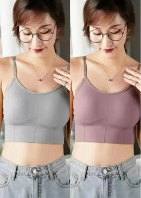 Mehiraafashion Women Cami Bra Lightly Padded Bra Women Cami Bra Lightly Padded Bra(Multicolor)