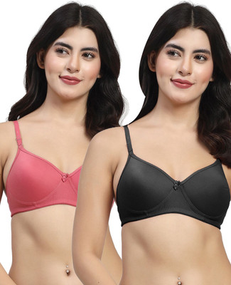 LILY maofcigamMino Women Everyday Heavily Padded Bra(Black, Purple)