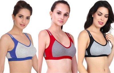 DRAXSTAR Sports Women Sports Non Padded Bra(Multicolor)