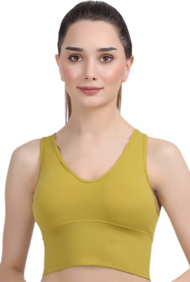 AMOUR SECRET Women Sports Lightly Padded Bra(Yellow)