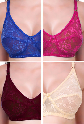Piylu Non Padded Women Bralette Non Padded Bra(Multicolor)