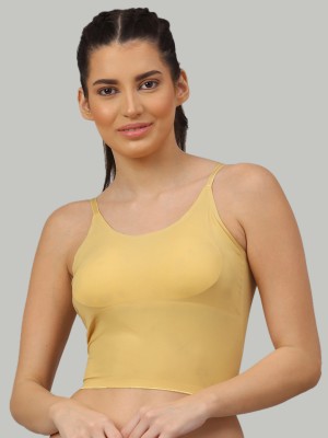 PrettyCat Women Sports Lightly Padded Bra(Yellow)