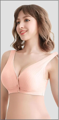 Goods Forest Women Maternity/Nursing Button Bra Women Maternity/Nursing Lightly Padded Bra(Pink)