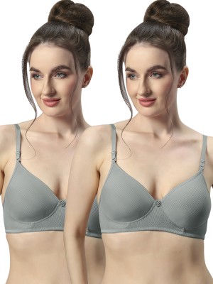 Sonari Allure Women T-Shirt Lightly Padded Bra(Grey)