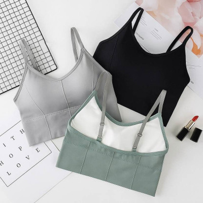 VasuEnterprisee Women Sports Lightly Padded Bra(Multicolor)