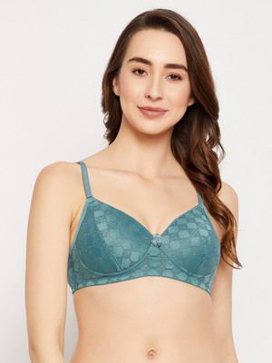 Clovia Women T-Shirt Lightly Padded Bra(Blue)