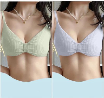 Comfy Secret 3337/prt/sky-28 Women Everyday Lightly Padded Bra(Multicolor)