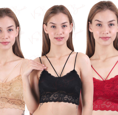 VS Beauti Women Full Coverage Lightly Padded Bra(Maroon)