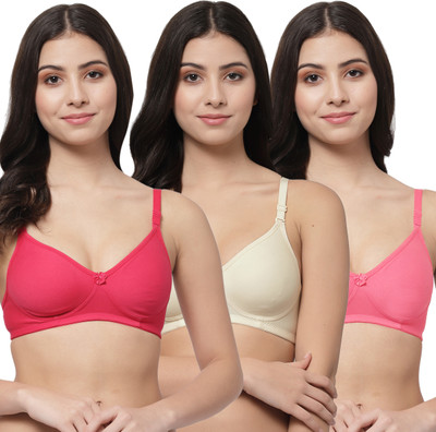 Docare NovaPad Women Everyday Lightly Padded Bra(Pink, Beige, Pink)