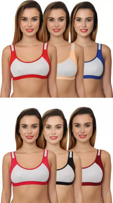 clickscart fashion Women Full Coverage Non Padded Bra(Multicolor)