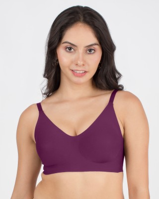 Dressberry Dressberry Bonded Seamless Lightly Padded InvisiBra Pack of 1 Women T-Shirt Lightly Padded Bra(Purple)