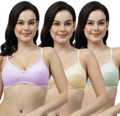 Shyam Sons FLAIR Crown Women Everyday Non Padded Bra(Purple, Yellow, Green)