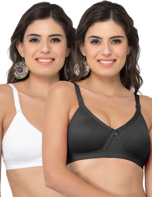 COLLEGE GIRL CG1304 Women Minimizer Lightly Padded Bra(Black, White)