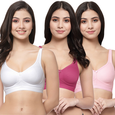 COLLEGE GIRL CG1215 Women Minimizer Lightly Padded Bra(White, Maroon, Pink)
