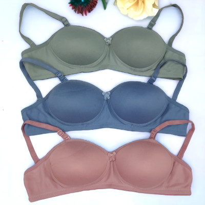 MOSSMOOR Women T-Shirt Lightly Padded Bra(Multicolor)