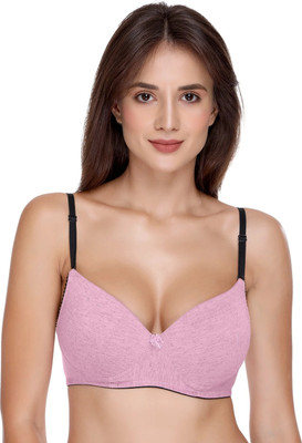SONA SA-50 Women T-Shirt Lightly Padded Bra(Pink)