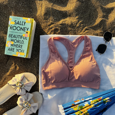 Kryn and Moey Women Bralette Lightly Padded Bra(Pink)