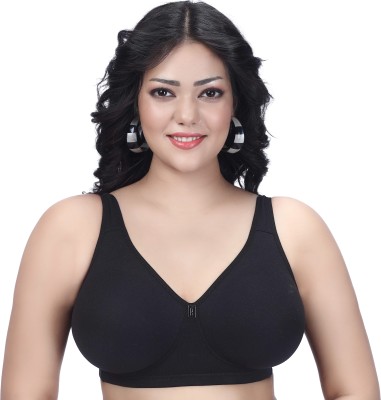 Trylo COMFORTFIT 36 BLACK D - CUP Women T-Shirt Non Padded Bra(Black)