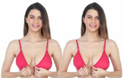 DILSOZ FRONT OPEN BRA Women T-Shirt Non Padded Bra(Multicolor)